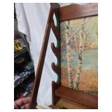Wooden Deer Print Wall rifle Shelf