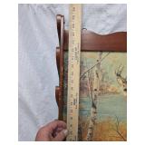 Wooden Deer Print Wall rifle Shelf