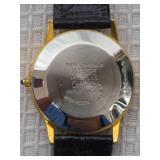 Triton Logo Analog Watch by Image Watches, Inc. with Black Leather Band