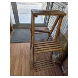 Nice wooden plant shelf