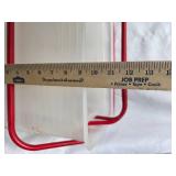 Lot of 2 plastic red handled baskets