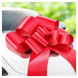 Zoe Deco - Big Car Bow - Red, 30 Inch - Giant Car Bow for Birthday, Christmas, Wedding Reception, Surprise Party - Large Gift Wrapping for Huge Present - Retail: $10