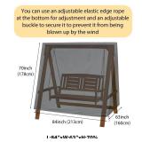 Outdoor Swing Cover, A-Frame Patio Swing Protector, Swing Covers for Outdoor Patio Swing 3 Seater,Patio Swing Chair Cover (Black, Large) - Retail: $34