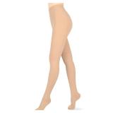Wegitcs Compression Pantyhose for Women & Men, Closed Toe 20-30 mmHg Medical Graduated Compression Stockings, Waist High Support Tights, Opaque Leggings for Varicose Veins,Edema,Post Surgery,Beige XXL