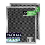 Amazinpure BPSF30 99010308 WB02X10707 compatible with GE and Broan QS WS NON-Ducted Thick Range Hood Charcoal Carbon Filters 10.8 X 13.3 X 0.09 inches - Retail: $18