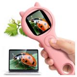 Portable Handheld Mini Digital Microscope for Kids - Educational Science Toys, Christmas & Birthday Gifts for Age 5 6 7 8 9 10 11 12 Girls & Boys (Pink) - Retail: $27