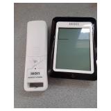 Indoor Outdoor Thermometer Wireless Weather Station, Internal External Thermometer Hygrometer, Home Batteryoperated Temperature Humiditymonitors330 Feet (About 100 Meters) Backlight Display (Black) - 