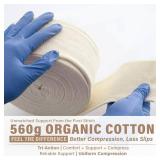 EVERLIT 560D Cotton Blend Elasticated Tubular Support Bandage | Latex-Free, Extra-Thick Breathable Stockinette for Arm, Knees, Legs | Moderate to High Compression for Sensitive Skin (D | 3\" x 11 yd)