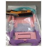 TopEsct Kids Case for iPad mini 7 (A17 Pro) 2024 /iPad Mini6 2021, Shockproof Silicone Cover with Handle Stand for 8.3\" iPad mini 6th/7th Gen, Puple and Turquoise - Retail: $22