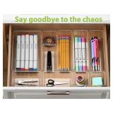12 Piece Clear Drawer Organizer Set, 3 Sizes Bathroom Vanity Organizer Trays and Storage Bins for Makeup, Cosmetics, Jewelry, and Gadgets. Perfect for Office, Kitchen, Bedroom, Bathroom Use. - Retail: