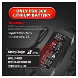 Brokeir UL Listed 42V 2A Replacement Electric Scooter Charger for 36V Hoverboard Charger with 5 Plugs, Compatible with Scooter Power Adapter - Retail: $15