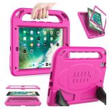 LEDNICEKER Kids Case for iPad 9.7 2018/2017 & iPad Air 2 - Built-in Screen Protector Shockproof Handle Friendly Foldable Stand Kids Case for iPad 9.7 2017/2018 (ipad 5&6) & iPad Air 2 2014 - Rose - Re