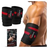 Anraye Elbow Wraps for Weightlifting - 47\" Adjustable Compression Straps & Brace for Joint Support (1 Pair), Elbow Wraps Weight Lifting Men Women for Bench Press Powerlifting and Fitness Training - R