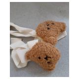 YGNNIU 2 Pack Cartoon Bears Curtain Tiebacks, Cute Cartoon Animal Curtain Holdbacks for Safari Nursery & Jungle Theme Rooms, Embroidered Decor for Baby