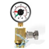 DearChan 98209800 High Flow Manual Relief Valve/Air Relief Manual Valve Assembly with Pressure Gauge, Replacement for Pool and Spa Filter (RV40600 (98209800 Brass)) - Retail: $22