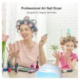 TOUCHBeauty Nail Dryer for Kids Teens Beginners: LED Fan & Light, Safe, Battery Powered, Non-Hands Tanned Version (TB-2130) - Retail: $14