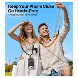 TORRAS Phone Lanyard with Hanging Loops, Adjustable Anti Theft Phone Strap Crossbody for iPhone 17 Pro Max,Skin-Friendly,2 Tabs, Universal Cell Phone Neck Lanyard for Daily & Outdoor Activities, Beige