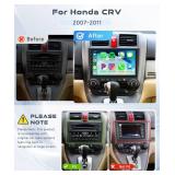 4G+64G Car Radio Stereo for Honda CRV 2007-2011 with Wireless CarPlay/Android Auto, 9 Inch 1280 * 720P IPS Touch Screen Android 13 GPS WiFi Bluetooth 32-Band DSP HD Backup Camera - Retail: $110