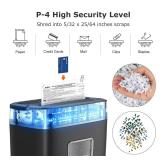 Bonsaii 6 Sheet High Security Micro Cut Paper Shredder, Credit Cards/Mail/Staples/Clips Shredder for Home Use with 4.2 Gallon Bin (C261-D) - Retail: $46