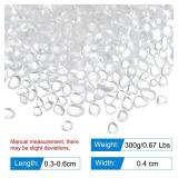 uxcell Round Fire Glass Beads, Glass Marbles, Glass Pebbles, Vase Fillers Beads Gems for Fish Tank Aquarium 3-6mm 300g/0.67 Lbs Clear - Retail: $10