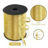 TONIFUL 500 Yards Curling Ribbon-Balloon Ribbon-Balloon String for Art&Craft Decor,Gift Wrapping,Ribbons and Bows for Christmas New Year Birthday Gifts Supplies (Gold) - Retail: $6