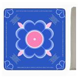 Mahjong Mat for Table with Rules Anti Slip and Noise Reduction Table Cover for Mahjong, Poker, Card Games, Board Games, Dominoes, Tile Games 31.5\" x 31.5\" with 1 Carrying Bag (Deep Blue) - Retail: $