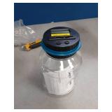 Large Piggy Bank for Boys Adults, Vcertcpl Digital Coin Counting Bank with LCD Counter, 1.8L Capacity Coin Bank Money Jar for Adults, Designed for All US Coins (Blue) - Retail: $10