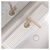 Kitchen Faucet Mat, Diatomite Sink Faucet Mat Splash Guard for Kitchen, Water Absorbing Stone Tray for Sink, Quick Drying Faucet Mat for Kitchen Sink, Absorbent Stone Drying Tray for Bathroom Counter 