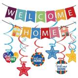 Welcome Home Banner, Colorful Paper Welcome Home Decorations - Retail: $10