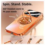 Togotomars for iPhone 17 Pro Max Case with Spin Magnetic Stand [Integrated Camera Cover] [Fit for MagSafe] Slim Shockproof Protection Phone case with Kickstand 6.9