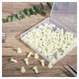 100 Pcs Strapping Rivets 15/64 Inch Hole Patio Strapping Fasteners for Patio Furniture Repair Webbing Lawn Chair Lounge Accessories, 0.66 x 0.48 Inch (White) - Retail: $10