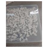 100 Pcs Strapping Rivets 15/64 Inch Hole Patio Strapping Fasteners for Patio Furniture Repair Webbing Lawn Chair Lounge Accessories, 0.66 x 0.48 Inch (White) - Retail: $10