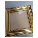 VIOLABBEY 5x5 Picture Frame Gold, Vintage Photo Frames Square, Fits Pictures 3.5x3.5 with Mat or 5 x 5 without Mat, Display for Tabletop and Wall - Retail: $6