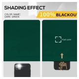 Yakamok 100% Blackout Curtains for Bedroom 84 Inch Length, Emerald Green Total Light Blocking Drapes with Black Backing, Thermal Insulated Solid Grommet Panels for Living Room, 52Wx84L, 2 Panels - Ret