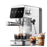 AMZCHEF Espresso Coffee Machine | 20 Bar Pressure System | LED Touch Screen | Compact Design Perfect for Home & Office | 41oz Water Tank - Retail: $95