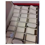 JS NOVA JUNS 24 Watch Box Mens Large Watch Case Lockable Jewelry Display Organizer with Acrylic Lid Black Faux Leather