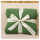 bearberry Super Soft Fluffy Throw Blanket Lightweight Cozy Warm Throw Blankets for Couch Bed Sofa All Season (Avocado Green, 40âx50â) - Retail: $607