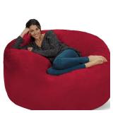 Chill Sack Bean Bag Chair Cover, 5-Feet, Microsuede - Cinnabar,Filling Not Included - Retail: $124