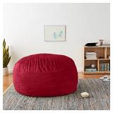 Chill Sack Bean Bag Chair Cover, 5-Feet, Microsuede - Cinnabar,Filling Not Included - Retail: $124