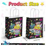 Marspark 16 Pieces 90s Party Favor Bags Bulk Back to the 90s Party Candy Gift Treat Goodie Bags for Retro 1990s Theme Disco Dance Birthday Supplies - Retail: $10