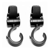 Stroller Hooks for Hanging Diaper Bags Baby Stuff Organizer Groceries Purse Mommy Hook Stroller Accessories for Mom When Jogging Walking or Shopping Pack of 2-Black LLUFO - Retail: $6