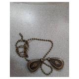 ONLY LIGHT PULLS MISSING FAN 2 Pack Bronzed Ceiling Fan Pull Chain Extension, 12 Inches Classic Drop Shaped Pendant Pull Chains for Ceiling Fans and Lights, Decorative Fan Pulls Extenders with Connect