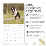 RED EMBER Select - Boston Terriers 2026 Wall Calendar 12 Month | 12\" x 24\" Open | Thick & Sturdy Paper | Holiday Gift | Cute Puppy Dog Calendar 2026 - Retail: $6