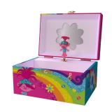 DAMAGE SEE PHOTOS Mini Treasures Trolls Jewelry Box for Girls - Musical Jewelry Box with Spinning Figurine, Trolls Toys for Kids Ages 3-5 - Plays Trolls Theme Song - 6 x 4.7 x 3.5 in - Retail: $20