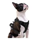 PUPTECK No Pull Dog Harness Small Sized, Adjustable Reflective Dog Harness with Handle Easy Control, Comfortable Soft Padded Pet Vest Harness for Small Dogs, Black S - Retail: $18