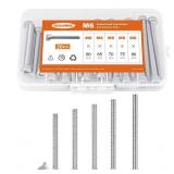 NIULUNBAO M6 x 60mm 65mm 70mm 75mm 80mm Hex Socket Head Cap Screws Bolts 304 Stainless Steel Metric Machine Allen Hex Drive, Fully Threaded, Assortment Kit 20PCS - Retail: $12