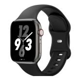 Sport Band Compatible with Apple Watch 38mm 40mm 41mm 42mm 44mm 45mm 46mm 49mm, Replacement Soft Silicone Strap Wristbands for iWatch Series 10/9/8/7/6/5/4/3/2/1 Ultra SE Women Men, Black - Retail: $9