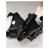 PUPTECK No Pull Dog Harness Medium Sized, Adjustable Reflective Dog Harness with Handle Easy Control, Comfortable Soft Padded Pet Vest Harness for Medium Dogs, Black M - Retail: $19