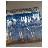 ZRLEI Small Paint Brushes Bulk, 160 Pcs Flat Tip Round Acrylic Paint Brushes for Kids Classroom Acrylic Watercolor Canvas Face Painting Touch Up - Retail: $10