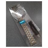 MioHHR Solid Stainless Steel Bands Compatible with Apple Watch 38mm 40mm 41mm, Metal Strap with Soft TPU Case for iWatch Bands Series 9 8 7 6 5 4 3 2 1 SE SE2 SE3 Women and Men, Silver/Gold - Retail: 